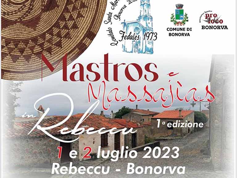 Mastros e Massajas 2023 a Rebeccu, date e manifesto aggiornato