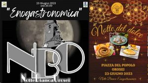 Notte Bianca e Notte del dolce 2023 a Orosei, manifesti e programmi