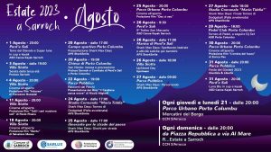 Calendario eventi di agosto 2023 a Sarroch, in Sardegna