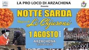 Notte sarda e sagra di li chiusoni ad Arzachena, data e manifesto 2024