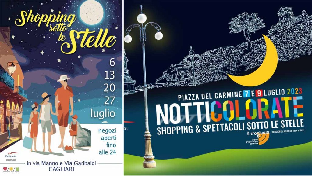 Notti colorate e Shopping sotto le stelle a Cagliari