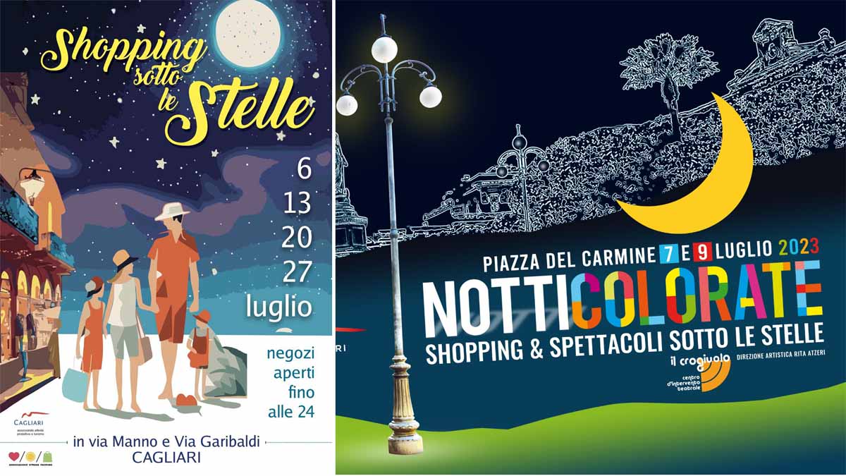 Notti colorate e Shopping sotto le stelle a Cagliari