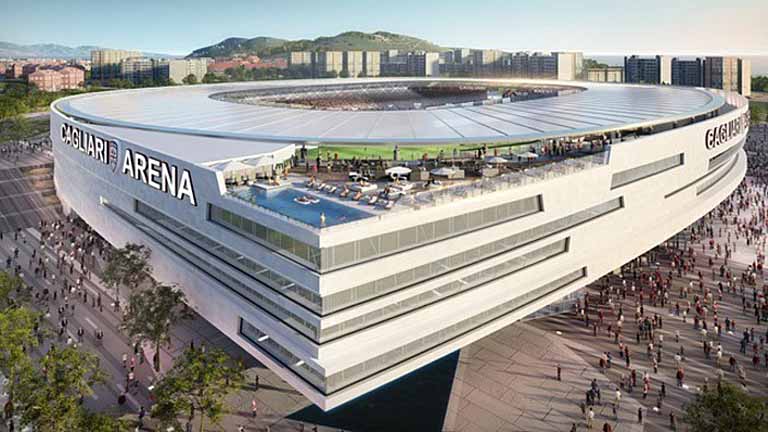 Nuovo stadio Cagliari calcio, rendering