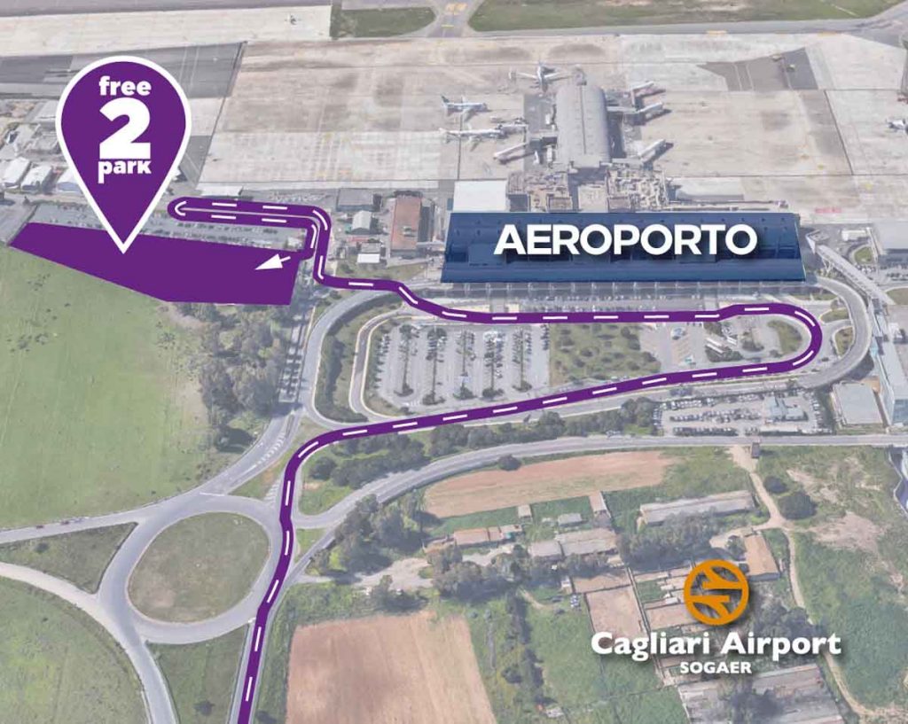 Nuovo parcheggio gratuito all'aeroporto di Cagliari, come arrivare (mappa)