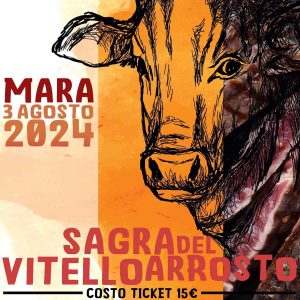 Sagra del vitello mara 2024, manifesto con data e programma