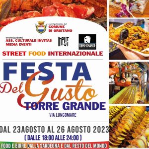 Festa del gusto 2023 a Torre Grande di Oristano, date e programma e locandina