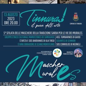 Maschere e murales Tinnura 2023, manifesto e programma