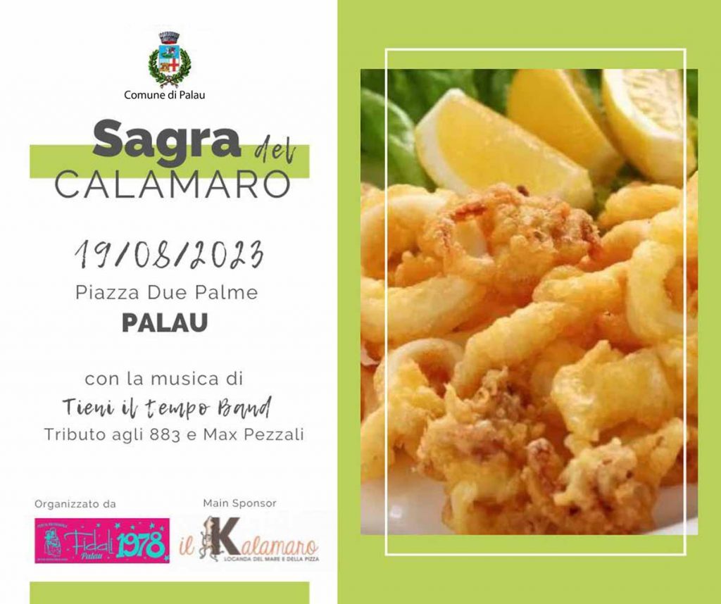 Sagra del calamaro 2023 a Palau, manifesto con data e programma