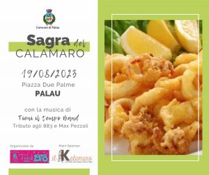 Sagra del calamaro 2023 a Palau, manifesto con data e programma