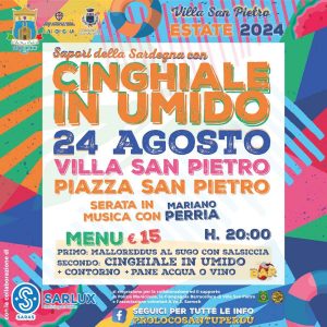 Sagra del cinghiale Villa San Pietro 2024, programma e manifesto