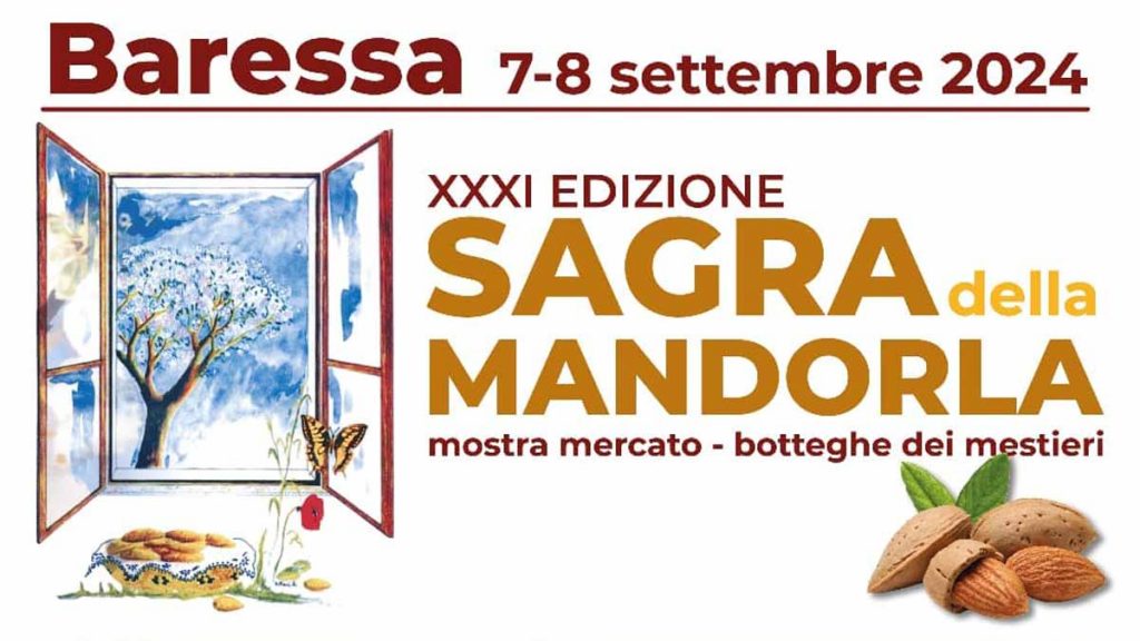 Sagra della mandorla Baressa 2024, manifesto
