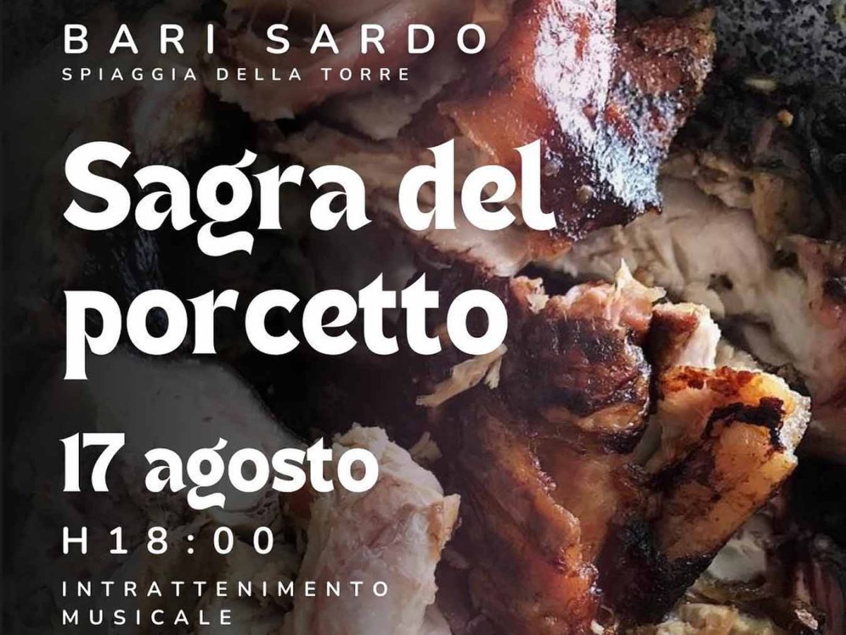 Sagra del porchetto 2024 a Bari Sardo, data e manifesto