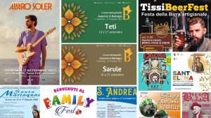 Eventi e sagre del 15, 16 e 17 settembre 2023 in Sardegna, manifesti
