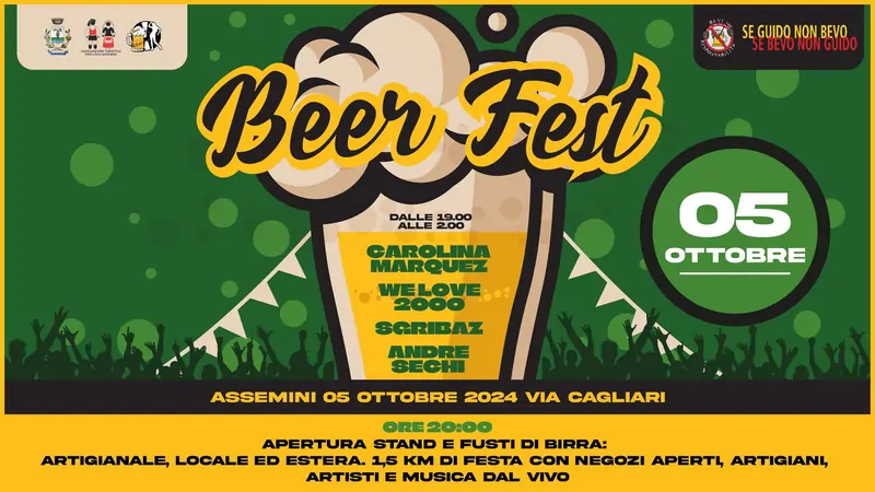 Assemini Beer Fest 2024, locandina con data e programma programma