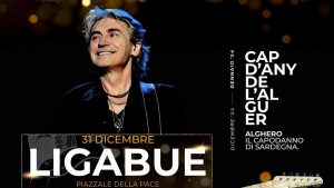 Capodanno Alghero 2024, Ligabue in concerto, manifesto