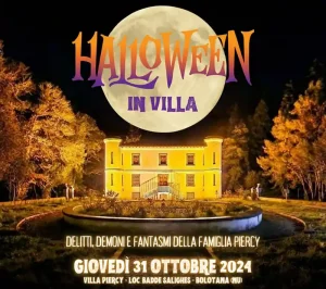 Halloween in Villa Piercy Bolotana 2024, manifesto con programma e orari
