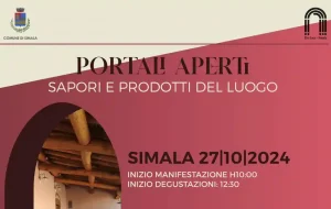 Portali Aperti Simala 2024, locandina con programma, date e orari