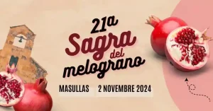 Sagra Melograno Masullas 2024, manifesto con programma, data e orari degli eventi