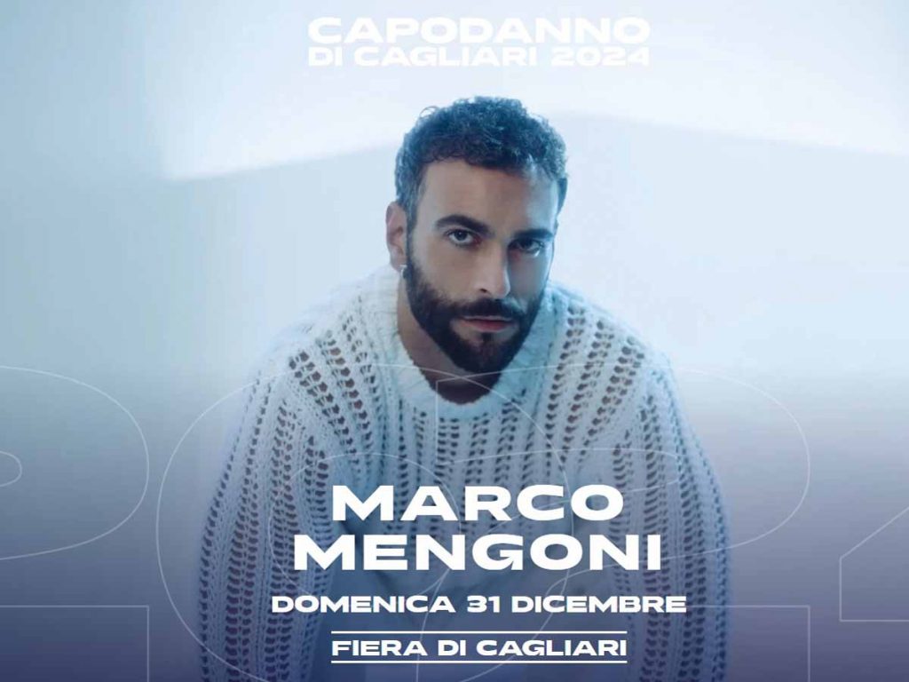 Capodanno Cagliari 2024, concerto Marco Mengoni, programma e manifesto