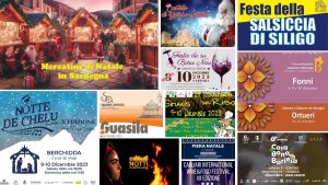 Eventi, sagre e mercatini di Natale del 9 e 10 dicembre 2023 in Sardegna. manifesti