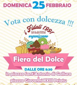 Fiera del dolce a Sant'Antonio di Gallura, manifesto con data e programma 2024