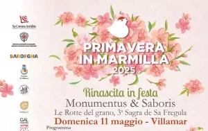 Sagra della fregula Villamar 2025 per Primavera in Marmilla, manifesto con data, programma e orari eventi | Sardegna in blog