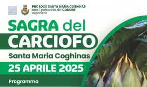 Sagra del carciofo di Santa Maria Coghinas 2025, manifesto con, data e orari eventi | Sardegna in blog