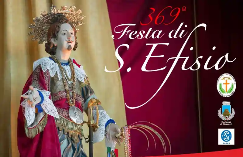 Festa di Sant'Efisio Sarroch 2025, manifesto con date, programma e orari | Sardegna in blog