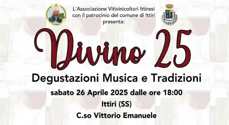 Divino Ittiri 2025, manifesto con data e programma eventi e degustazioni | Sardegna in blog