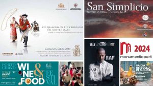 Sagre ed eventi del 10. 11e 12 ,aggio 2024 in Sardegna. manifesti