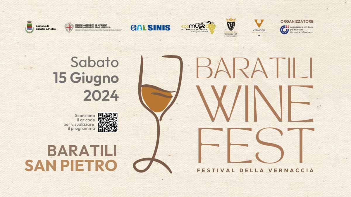 Festival della Vernaccia di Baratili San Pietro o Baratili Wine Fest, mmanifesto