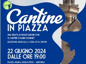 Cantine in piazza ad Arborea, manifesto con data e programma