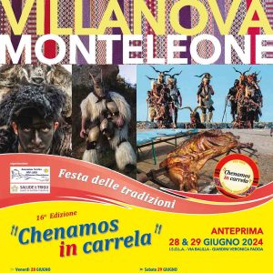 Date e manifesto dell'anteprima di Chenamos in Carrela 2024 a Villanova Monteleone