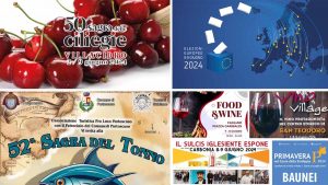 Eventi e sagre del 7,8 e 9 giugno 2024 in Sardegna, manifesti