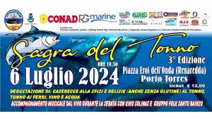 Sagra del tonno 2024 a Porto Torres, manifesto con data e programma