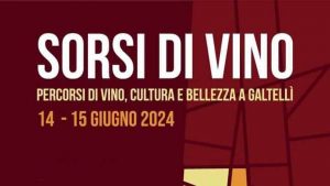 Sorsi di vino 2024 a Galtellì, manifesto con le date