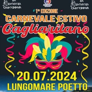 Carnevale estivo Cagliari 2024, manifesto con data e programma