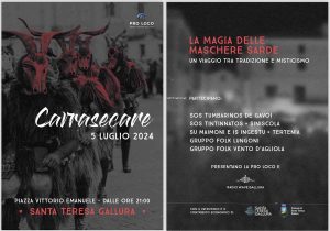 Carrasecare, sfilata maschere sarde a Santa Teresa Gallura. Manifesto eprogramma