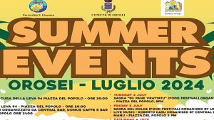 Eventi luglio 2024 a Orosei, manifesto
