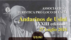 Sagra sos andarinos Usini 2024, manifesto con date e programma