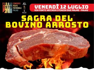 Sagra del bovino arrosto 2024 a Palau, manifesto e programma