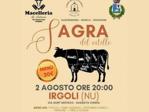 Sagra del vitello di Irgoli, manifesto con data e programma 2024