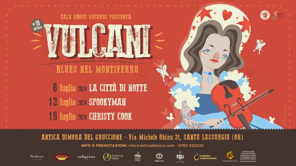 Vulcani festival blus Santu Lussurgiu, manifesto e calendario 2024