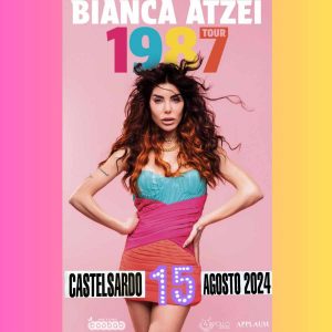Concerto di Bianca Atzei per il Ferragosto 2024 a Castelsardo, locandina