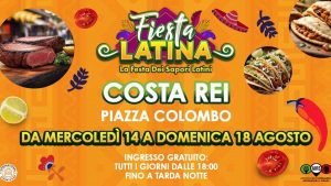 Fiesta Latina Costa Rei 2024, manifesto con date e programma