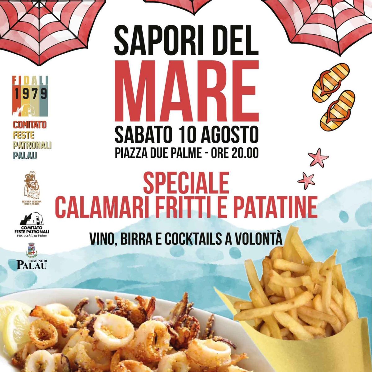 Sapori di mare a Palau, manifesto con data e programma
