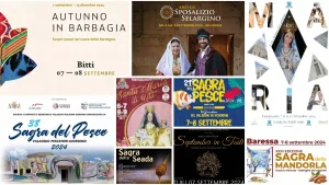 Eventi e sagre del 6, 7 e 8 settembre 2024 in Sardegna, manifesti