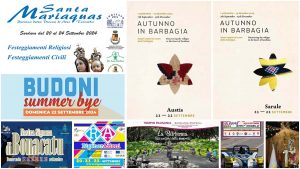 Eventi e sagre del 20, 21 e 22 settembre 2024 in Sardegna, manifesti