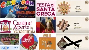 Eventi e sagre del 27, 28 e 29 settembre 2024 in Sardegna, manifesti aggiornati
