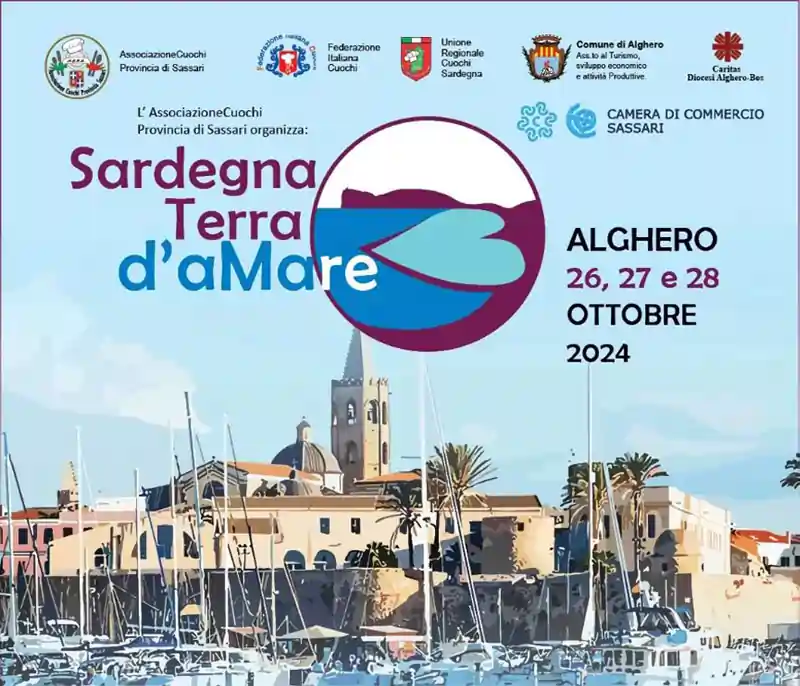 Sardegna d'amare Alghero 2024, manifesto con programma, eventi e orari